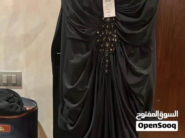فستان سهرة اسود شيفون مقاس L
