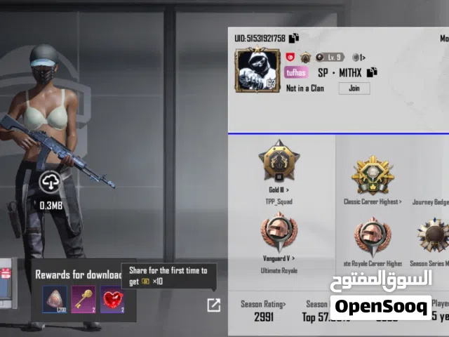 حساب ببجي بيعه سريع