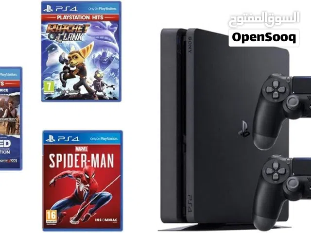 Sony PlayStation 4 - Slim - Black - 500GB with 2 Controller