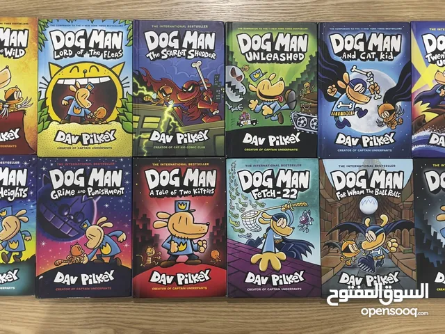 Dog Man books by Dav Pilkey including the Dog Man’s best seller “The Scarlet Shedder” (12 Books)