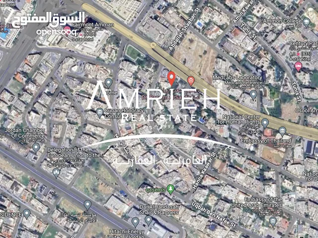 ارض 985 م تجاري للبيع في عبدون / بالقرب من الملكيه الاردنيه ( موقع مميز ) .