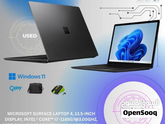 surface 4 laptop Core i7-1185G7@300Ghz,RAM 16GB, SSD 512GB, touch screen