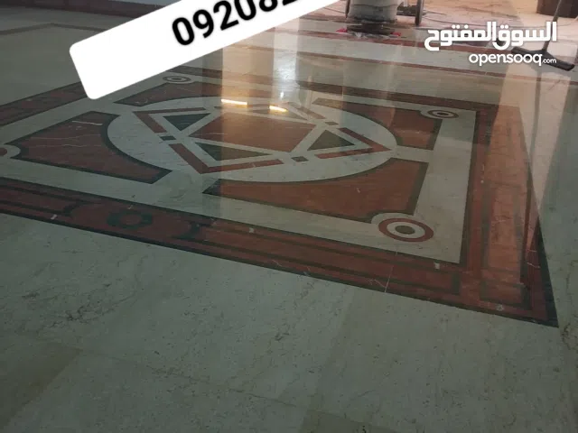 جلايه ارضيات ومعالجه رخام 8مراحل  فنين تلميع رخام المطبخ والوجهات واالدرج