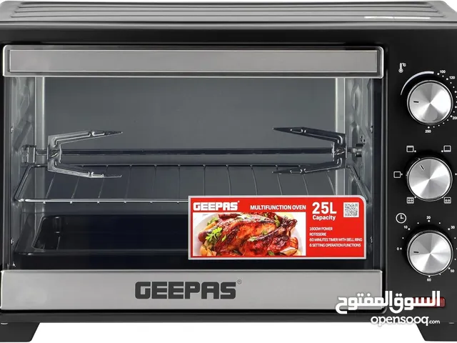 Geepas Electric Oven With Rotisserie 25L,1600W GO34040 Perfect for Baking, Roasting & Grilling