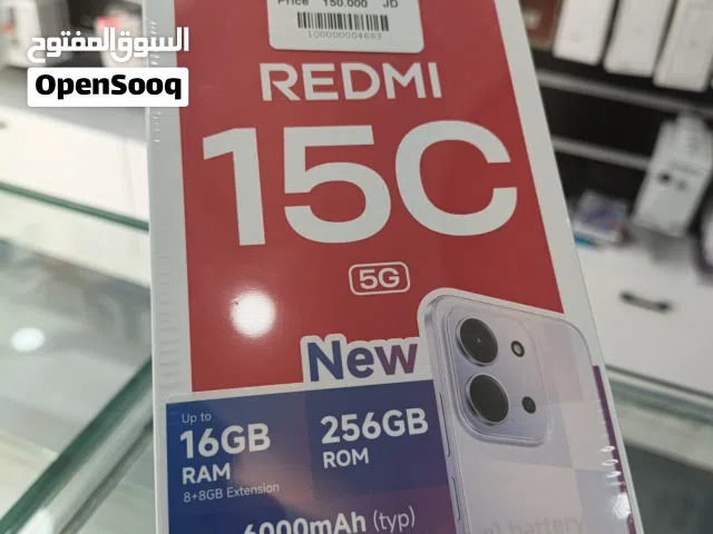 Xiaomi Redmi 15C 5G 256GB 8+8RAM شاومي ريدمي 15c بمساحة تخزين 256 GB وذاكرة 8 RAM تصل إلى 16 RAM