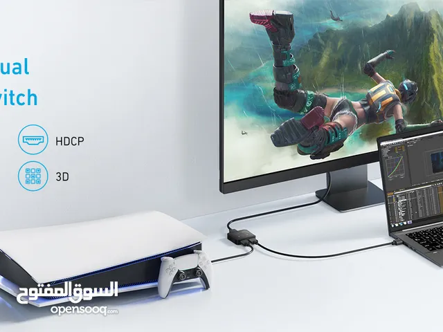 لتشغيل جهازين على نفس الشاشة Anker 4K HDMI Switch من 1الى 2