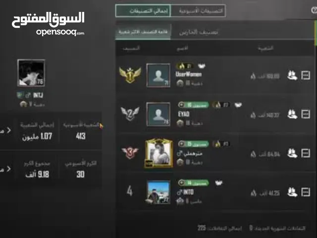 Pubg Accounts and Characters for Sale in Amman