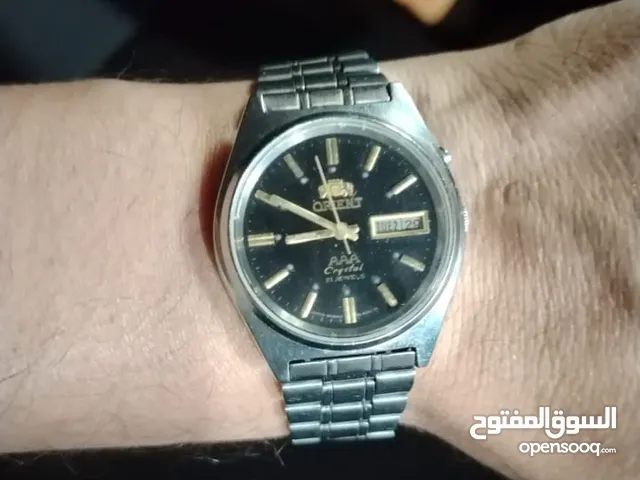 ساعة Orient أصلية أوتوماتيك - Vintage يابانية موديل: AAA Crystal حركة تلقائية 21 Jewels عرض اليوم