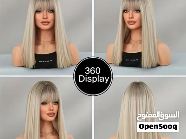 باروكة اشقر قصير مع غرة