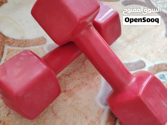 2 دامبل حديد لون احمر  5 kg