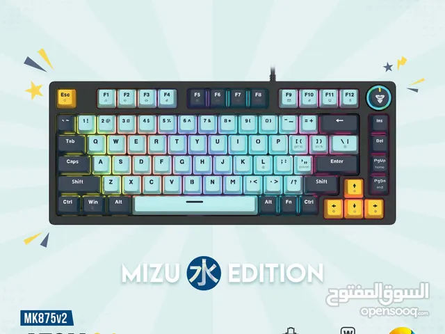 FANTECH ATOM81 MK875V2 MECHANICAL GAMING KEYBOARD – MIZU SERIES SKY BLUE كيبورد فانتيك ميزو 81