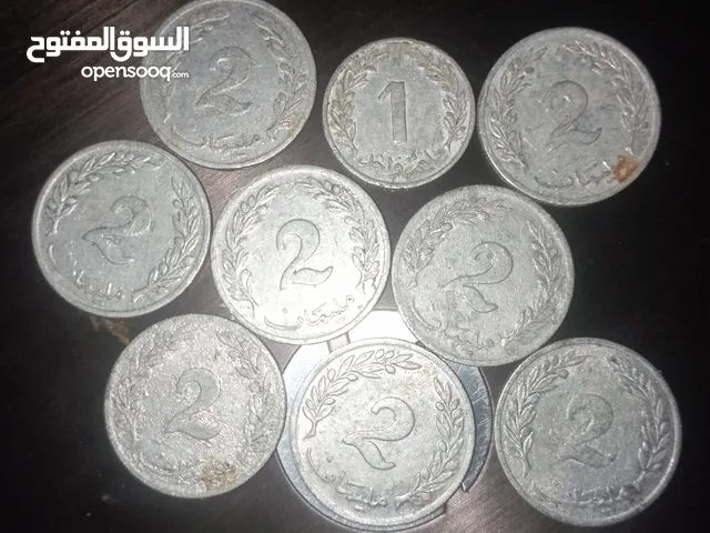 عملات تونسية قديمة(2فرنك+1فرنك )