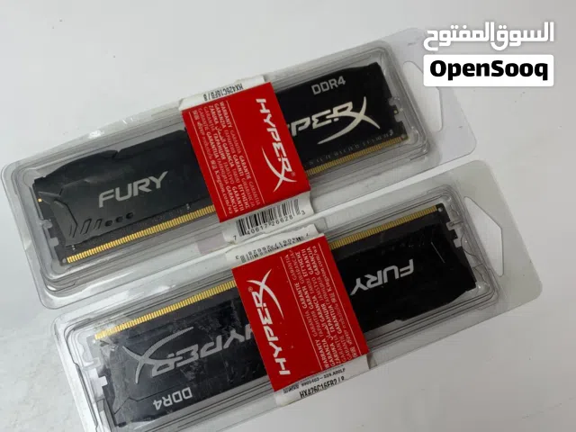 Ryzen 5 3400g المعالج يحتوي كرت مدمج  الرامات hyperX fury  8×2 سرعة التردد 2666ghz