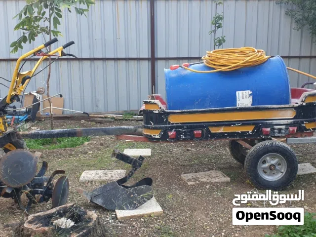 عزاقة ،(حراثة، نكاشة) مع ترولي + مضخة رش بنزين ،(طرنبة رش بنزين)