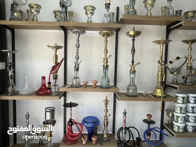 رفوف محل وديكور محل اراجيل