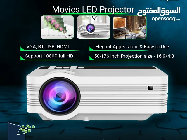 بروجيكتور شاشه عرض  Led Projector 1080 FHD