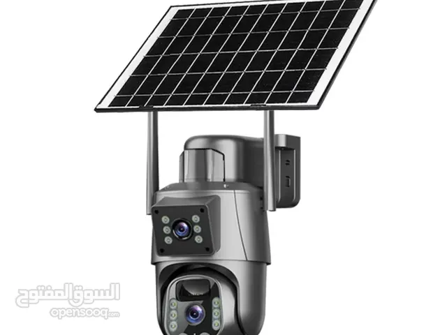 كاميرا الطاقة الشمسية عدستين دقة 8 ميقا بكسل موديل 2025 بتقنية 4G مع حساسية الحركة والرؤية الليلية