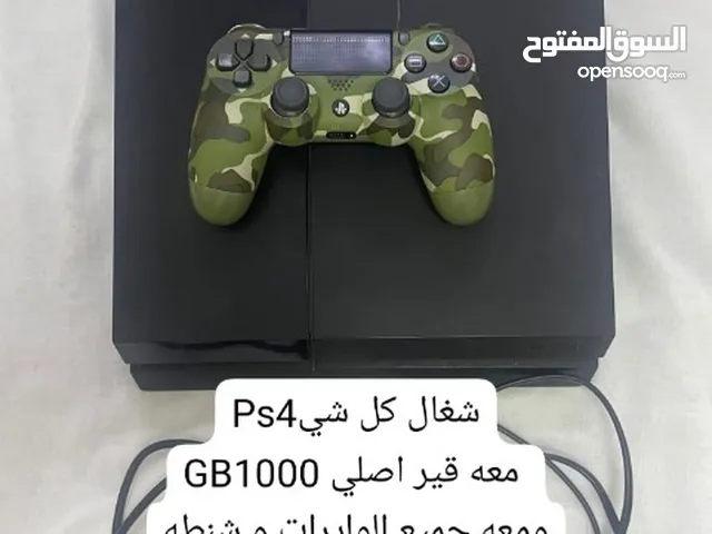 Ps4شغال كل شي GB1000 معه قير اصلي ومعه جميع الوايرات و شنطه