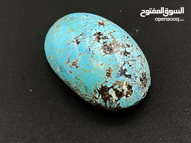 حجر الفيروزة الأصلي من نيشابور - حجر فيروز متماسك وكبير الحجم مع شهادة أصالة
