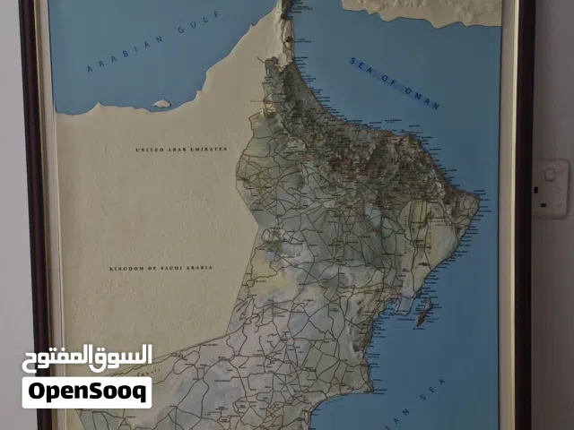 3D framed map of Oman