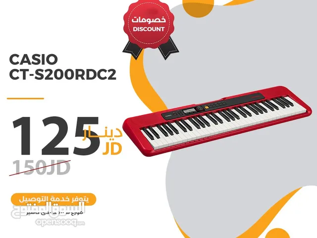 بيانو CASIO CTS-200 لون احمر جديد مش شركه كاسيو الام مكفول 2 سنه من معرض جواهر موسيقى