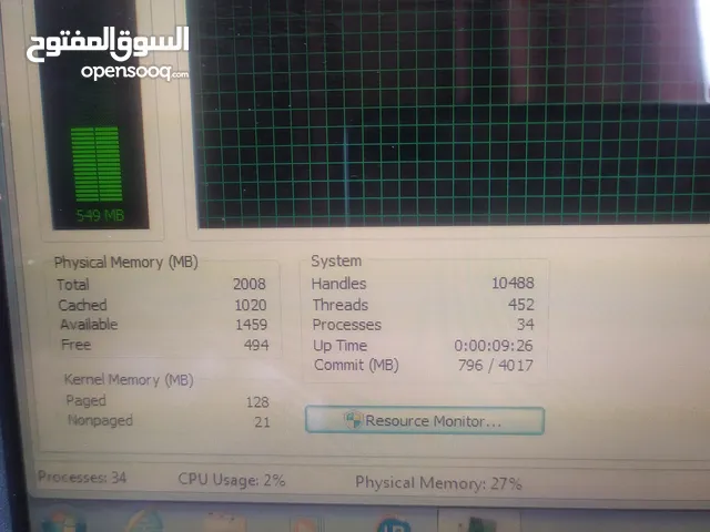Lenovo Laptop Intel Pentium T3400 2GB Memory 160GB HDD Intel GMA 4500M 15.4"