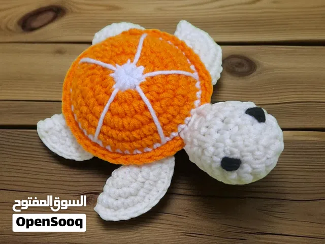 handmade crochet amigurumi orange turtle 10 cm chunky