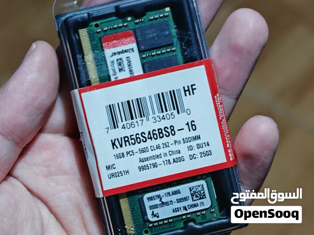 رامات لابتوب استخدام سنة بالعلبة 16GB DDR5-5600