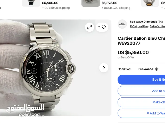 Analog Quartz Cartier watches for sale in Amman