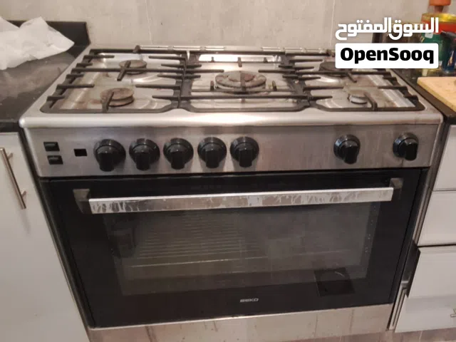 فرن غاز Beko ستانلس 5 عيون مع فرن كبير  Beko 5-Burner Gas Cooker with Oven – Stainless Steel