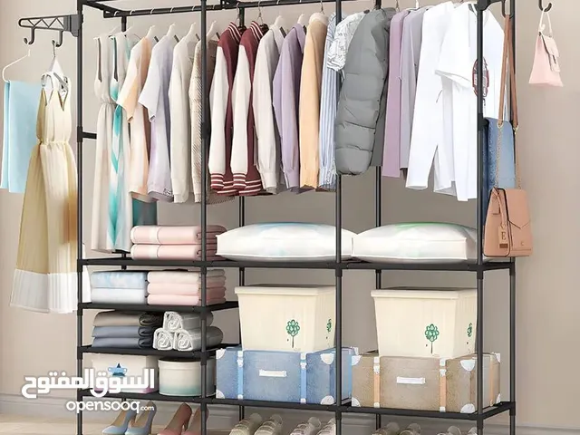 ستاند الملابس المعدني المتعدد الوظائف! خلي غرفتك مرتبة بأقل مجهود وبستايل عصري معدن متين مقاوم للصدأ