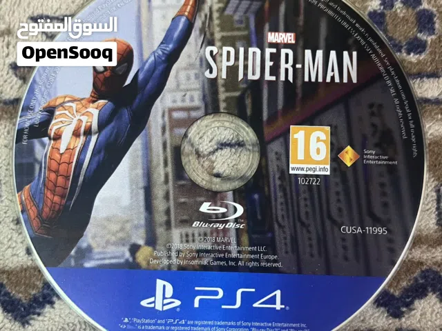 SPIDER MAN PS4 CD WITHOUT CASE ONLY FOR 3 BD IN MID CONDITION