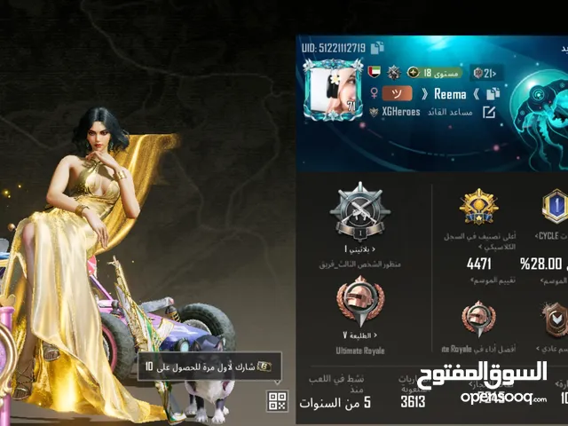 حساب ببجي للبيع