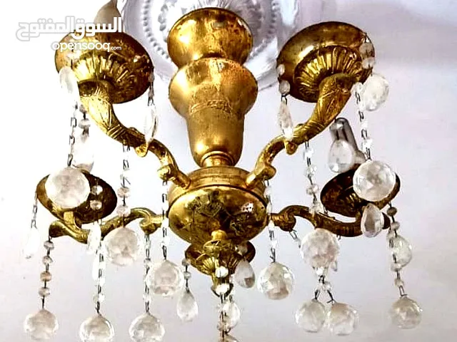 نجف نحاس خمسة دراع تقيل والكرستال عصفور