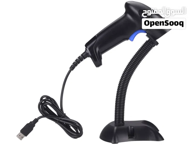 قارئ باركود مع قاعدة يقرأ جميع انواع الباركودات وال QR قارئ لباركودات 1D + 2D + QR