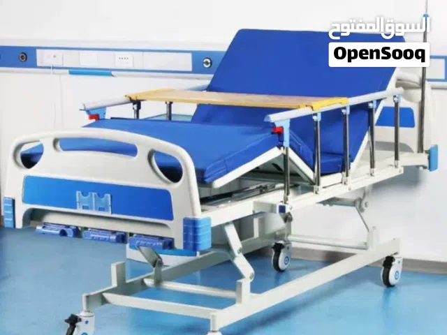 سرير طبي كهربائي 4 حركات نخب اول ومكفول سنتين   "جديد بالكرتونة* + طاولة طعام + علاقة محاليل