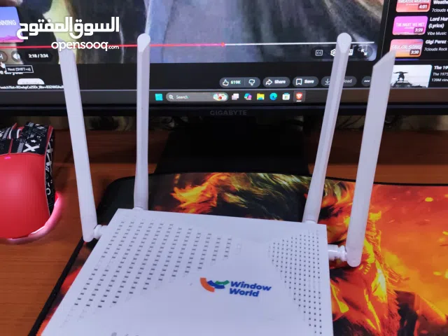 راوتر window world بي منذ لاشتراك الضوئي مستعمل شهر
