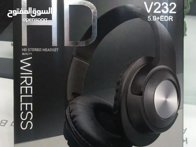 جديد سماعة رأس لاسلكية HD  HD stereo headsets v232     تتصل بالبلوتوث  لمسافة 10 متر تدعم بطاقة ذاكر