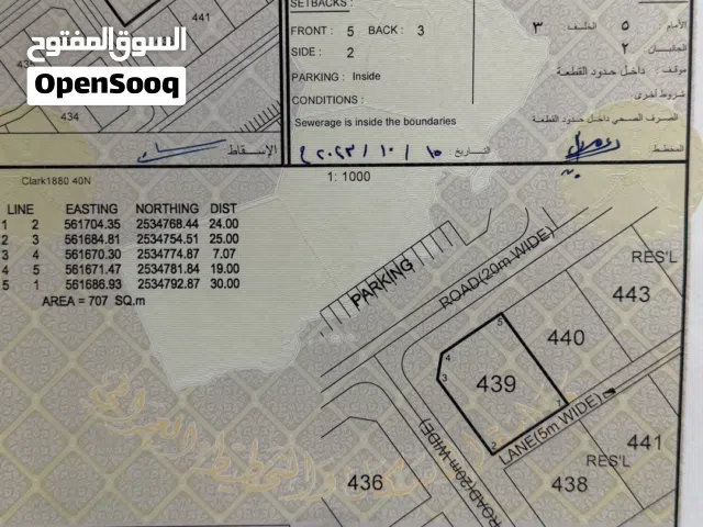 Residential Land for Sale in Al Dakhiliya Nizwa