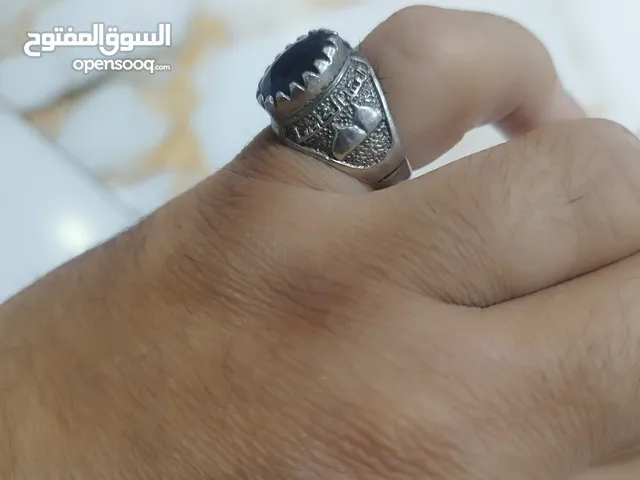 محبس فضة بحجر الياقوت الازرق الزفير