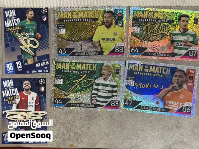 Football signature cards one for 2 rials all for 10 rials