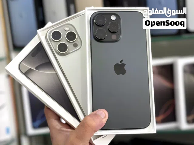 عرض خاص : iPhone 16 pro max 256gb هواتف نظيفة جدا بحالة الوكالة مع ضمان و ملحقات و بأقل سعر