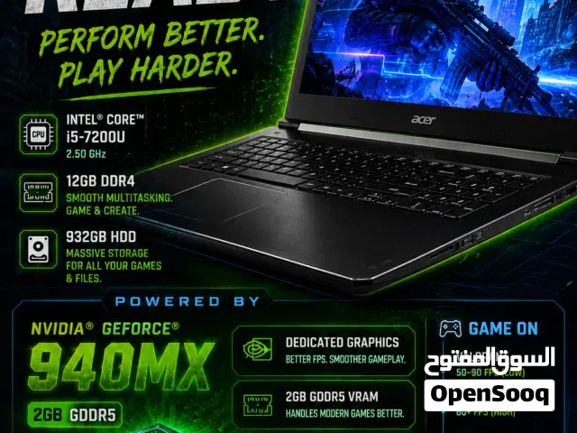 Acer Aspire A515-51G Gaming Laptop  2GB graphic card Good for Gaming 1TB HHD 12GB ram ONLY 60BHD