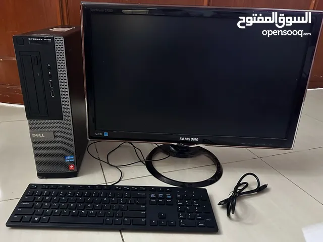 كمبيوتر ديل مكتبي مع شاشة سامسونج 27 بوصه