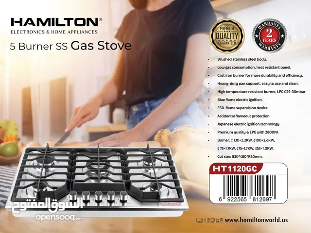 Premium 5 Burner Brushed Steel Body with FSD Delivery Available 2 Years warranty High Quality