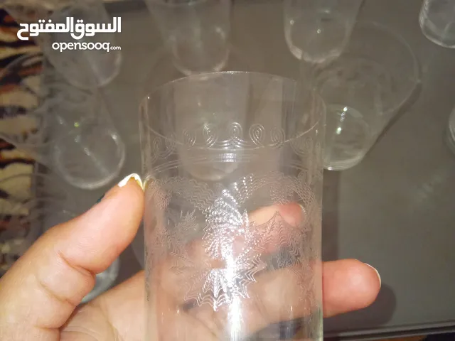 11 كأس من البلار الحر الشفاف المنقوش للبيع
