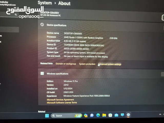 laptop hp 256 ssd AMD