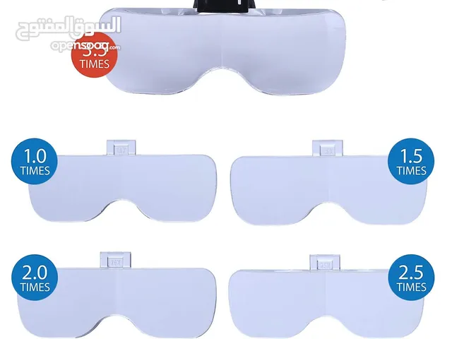 مكبر الرأس YOCTOSUN LED، نظارات مكبرة قابلة لإعادة الشحن بدون استخدام اليدين مع 2 LED، دعامة إضاءة ا