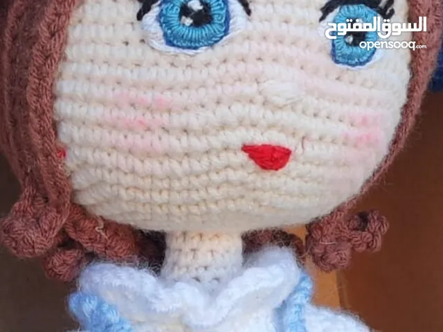 كروشية ألعاب أطفال دمى جميلة مصنوعة من خيوط القطن الناعمة وعيون مطرزه يدويا بخيوط القطن