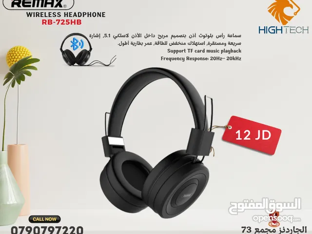 REMAX RB-725HB WIRELESS HEADPHONE-سماعات ريماكس وايرلس مع مدخل ميموري كارد.